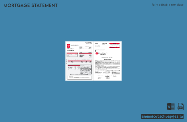Zambian Absa Bank Hypothekenabrechnung im Word- und PDF-Format 1-2 Beispielvorschau